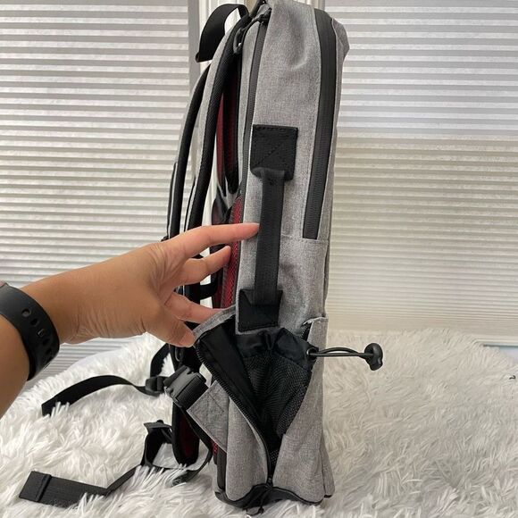 ENTRATA Men’s Lt. Gray Slim Tech Waterproof Laptop, Travel Utility Backpack NEW - Picture 3 of 9